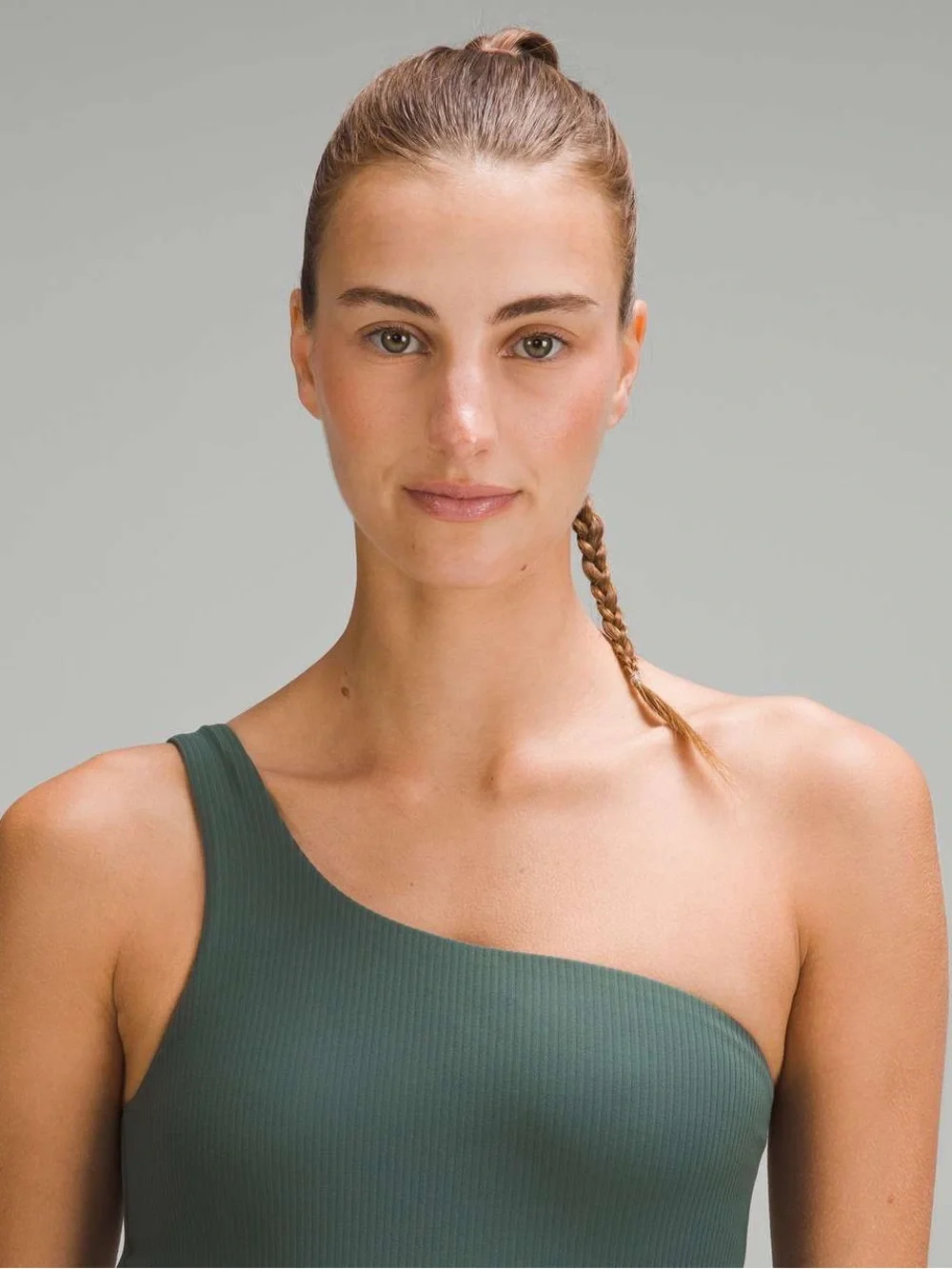 Lululemon Ribbed Nulu Asymmetrical Yoga Tank Top in Dark Forest Size 8